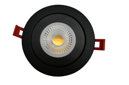 Picture of 4" LED Floating Gimbal, 9 watts, Pre-select 5 CCT, 740 lms, Dimmable 10-100%, 120V, Round, Black