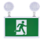 Picture of LED Running Man Exit Sign, Metal Case, with Battery backup Combo and Emergency Lighting, 1 watts each head, 120/347V