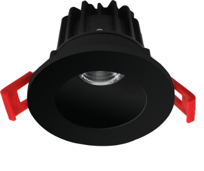 Picture of 2'' Recessed Downlight, 8 watts, 660 lms, CRI 90+, Pre-select 5 CCT, Triac Dimming, 120V, Black, Round, Wet Location