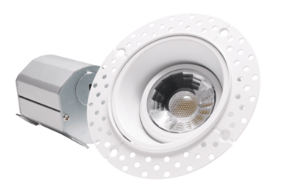Picture of 2'' Trimless Recessed Downlight LED Gimbal, 8 watts, Triac Dimming, 660 lms, 5 CCT Switchable, 120V, Wet Location, Round, White