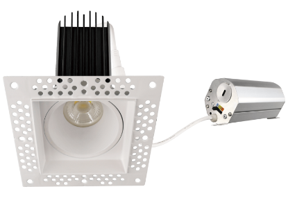 Picture of 2'' Trimless LED Downlight, 15 watts, Triac Dimming, 1150 lms, 5 CCT Switchable, 120V, Wet Location, Square, White