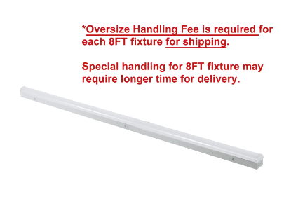 Picture of 8 FT FDL LED Eco-Commercial & Industrial Strip, 96'', Pre-Select 3 Wattage 70-80-85W, Pre-Select 4CCT 3000K-3500K-4000K-5000K, 135lm/W, Dimming 0-10V, 120-347V