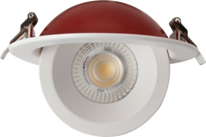 Picture of 4" LED Floating Gimbal, 2-hours Fire Rated, 9 watts, 738 lms, Pre-select 5CCT, Triac Dimming, 120V, Round, Damp Location, White