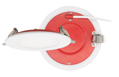 Picture of 3'' LED Recessed Downlight, 2-hours Fire Rated, 8 watts, 656lms, Pre-select 5 CCT, Triac Dimming, 120V, Round, Wet Location, White